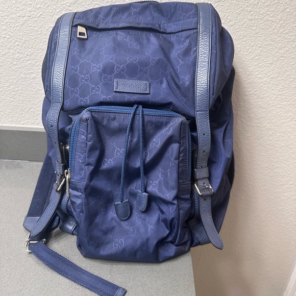 Gucci Other - Gucci Blue Men's Backpack